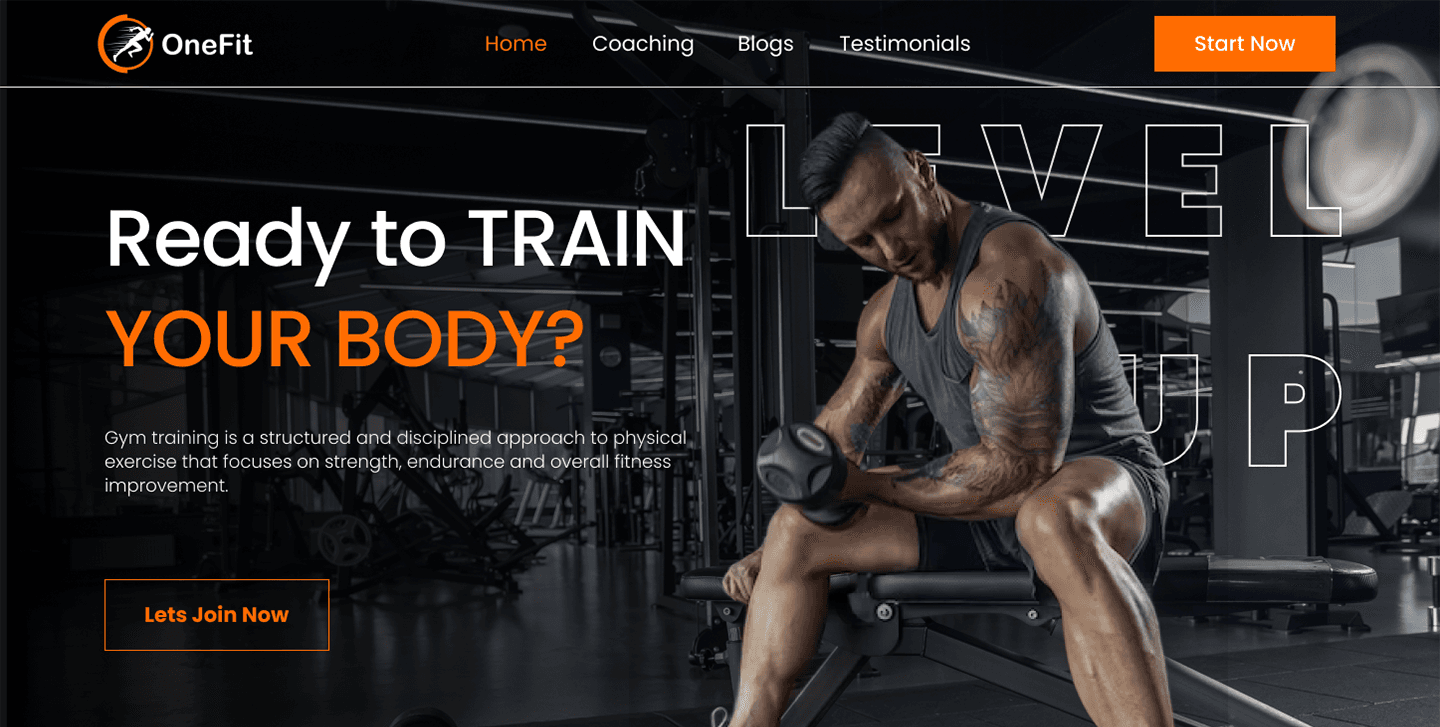 Personalized fitness website for trainers and clients