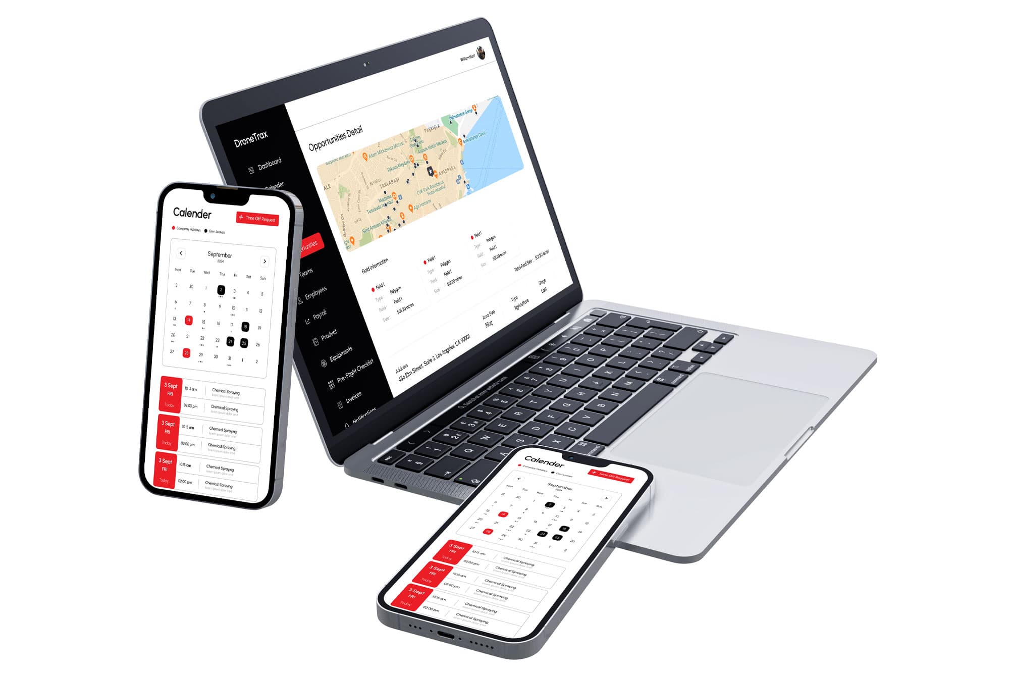 Drone fleet management system for modern agriculture — Service Records