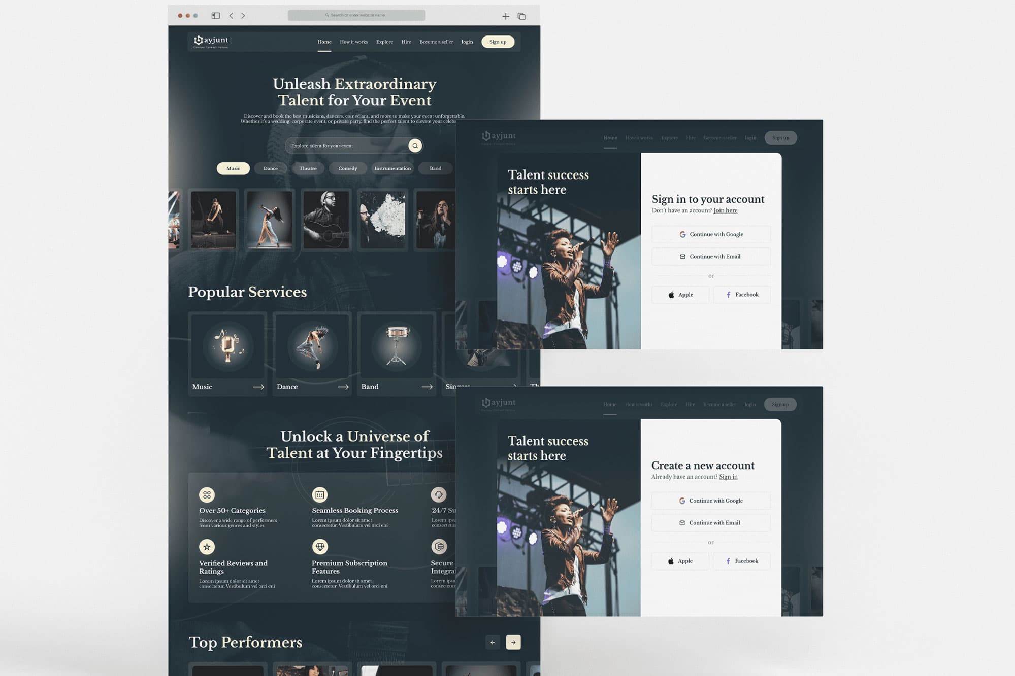 Smart event planning platform for seamless coordination — Performer Directory