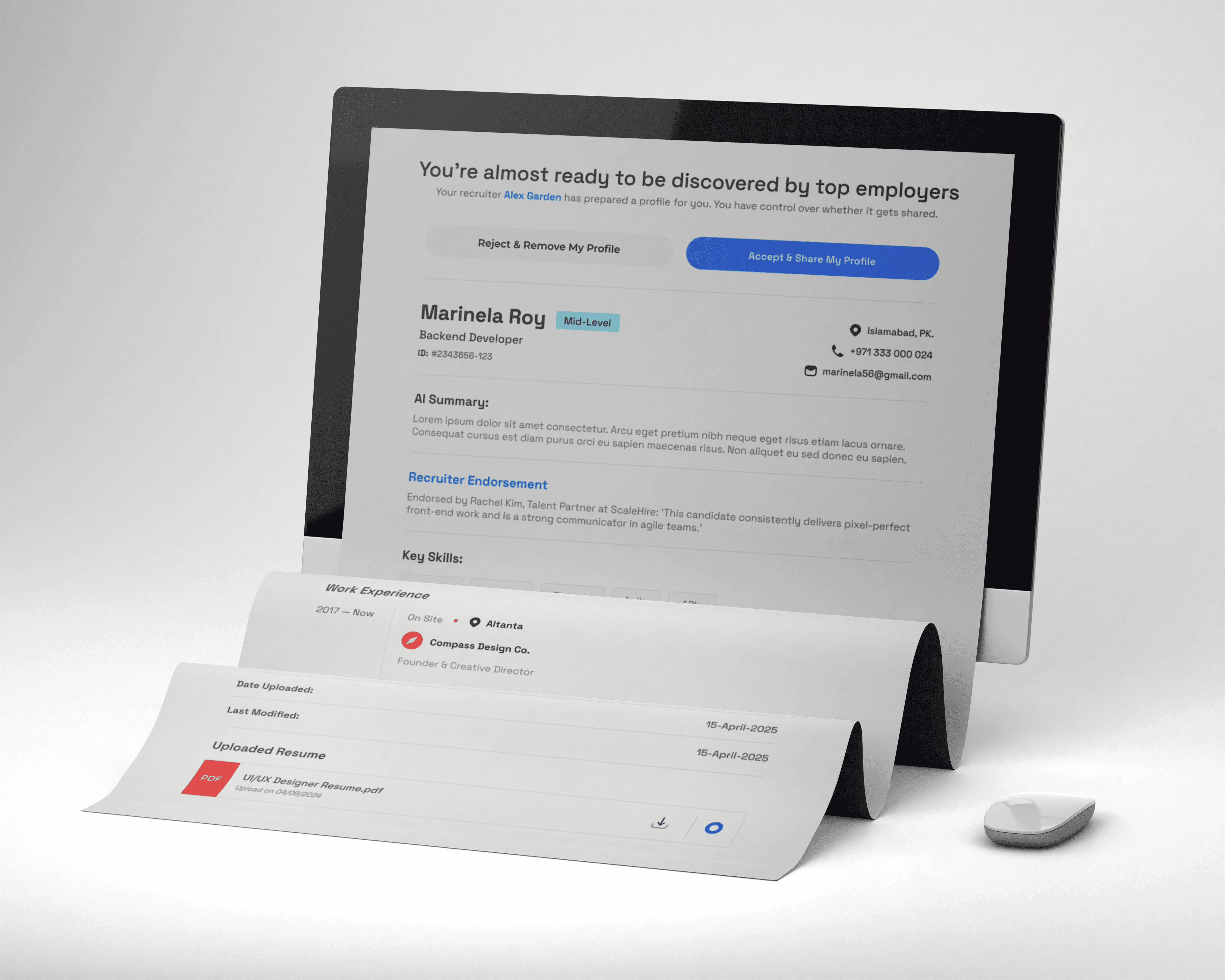 Talent platform connecting businesses with vetted freelancers — AI Shortlisting