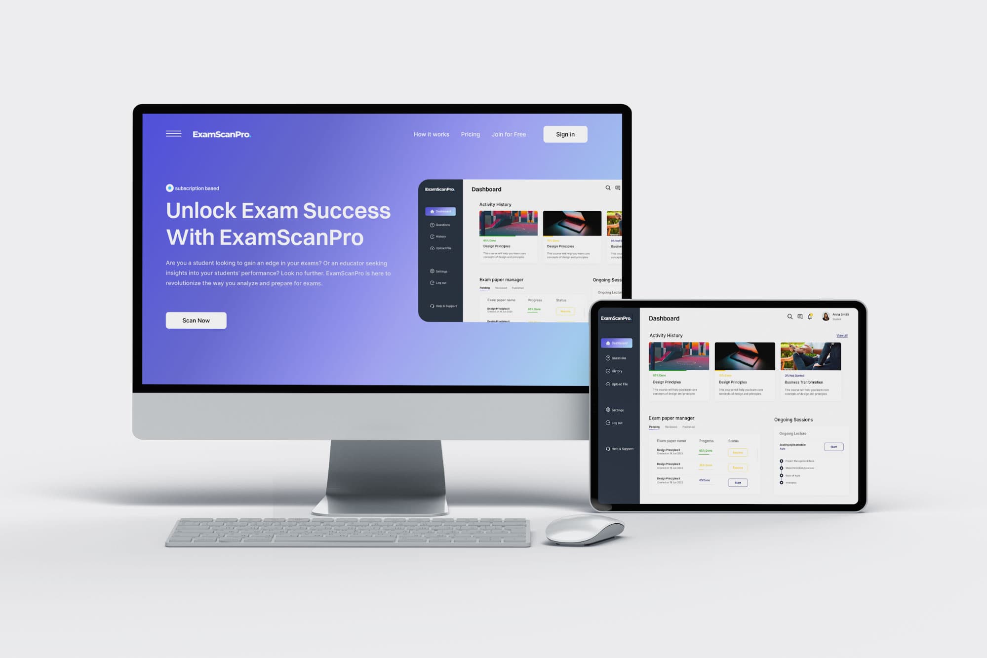 AI-driven exam preparation and assessment platform — Performance Dashboard